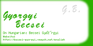 gyorgyi becsei business card